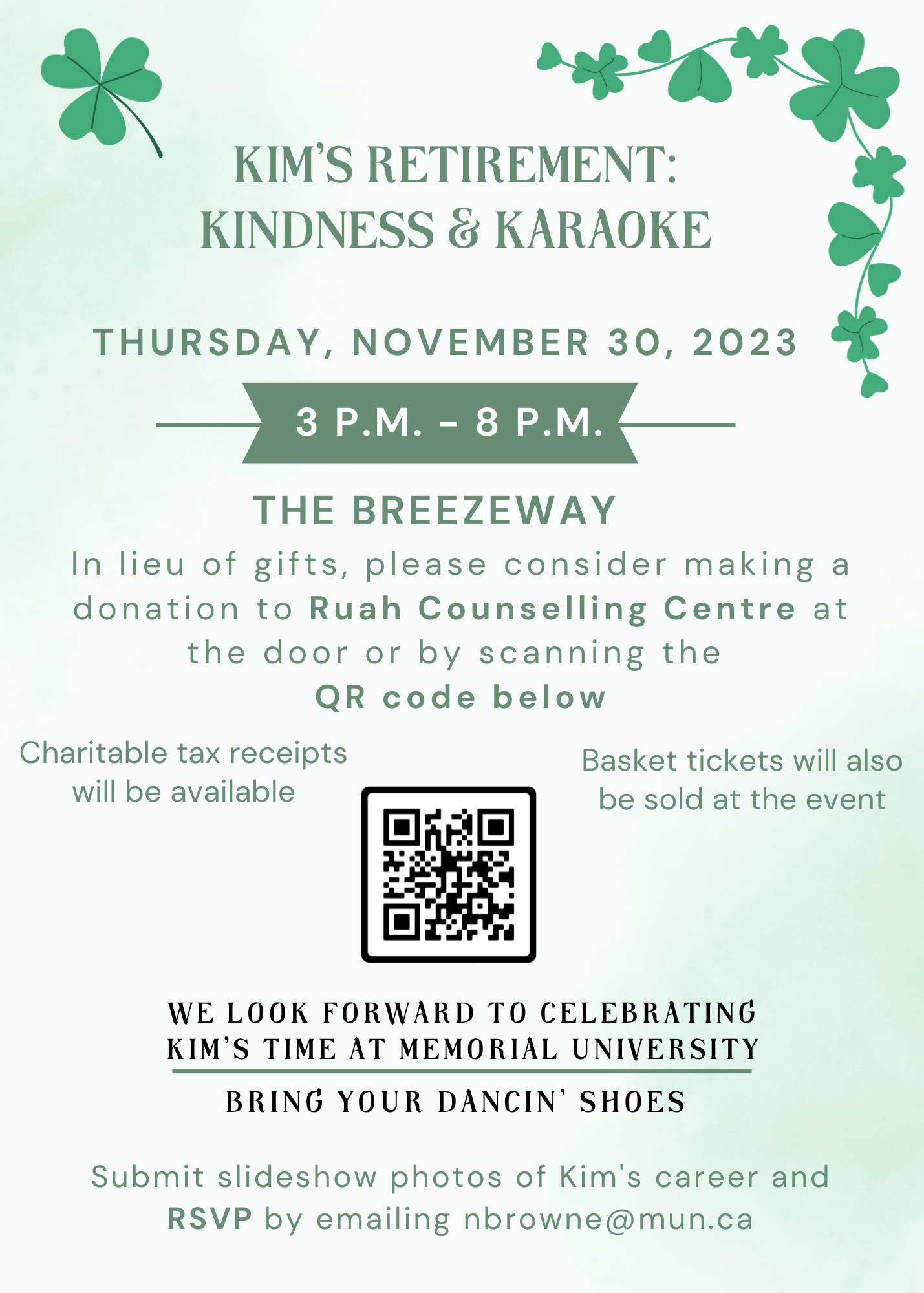 Kim Kelly's Retirement Party Invitation